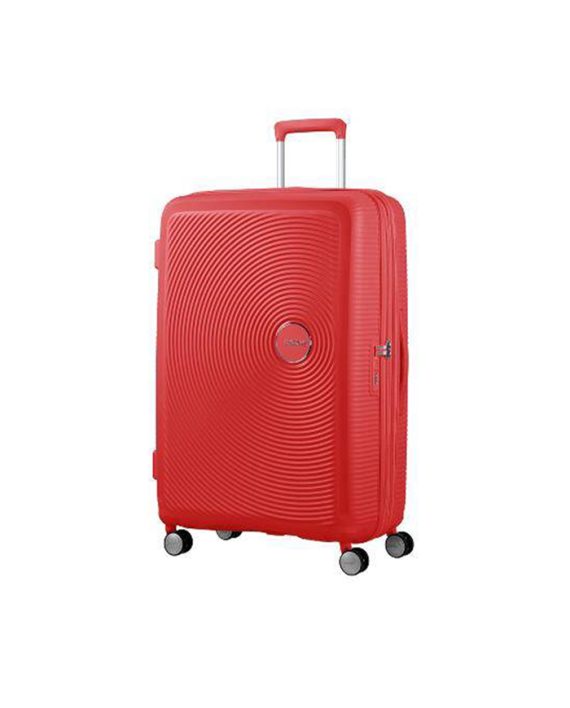 KOFER SOUNDBOX-SPINNER 77/28 TSA EXP CORAL RED TROLLEY American Tourister
