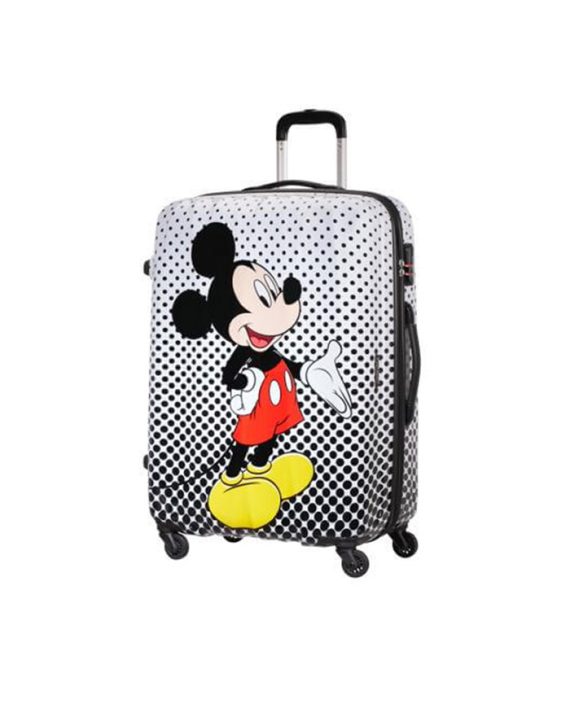 KOFER MICKEY MOUSE POLKA DOT LARGE BLACK TROLLEY American Tourister