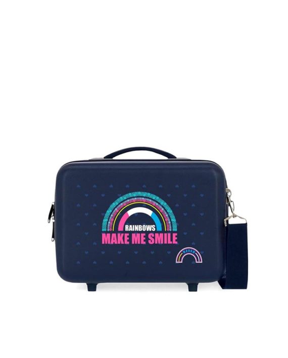 NESESER BEAUTY CASE RAINBOW GLITTER DARK BLUE Movom