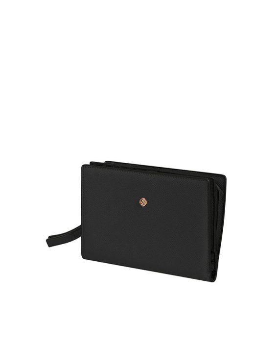 NOVČANIK CHROMATE SLG-340 - W 12CC+ZIP EXT BLACK Samsonite