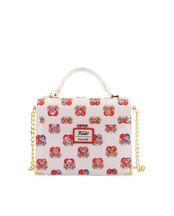 TORBA VILLANOUS VALENTINES CROSSBODY BAG WHITE Loungefly