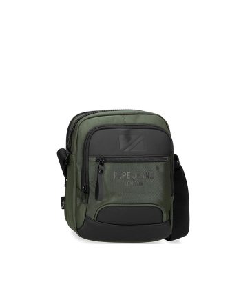 TORBA BROMLEY WIDE TAB GREEN Pepe Jeans
