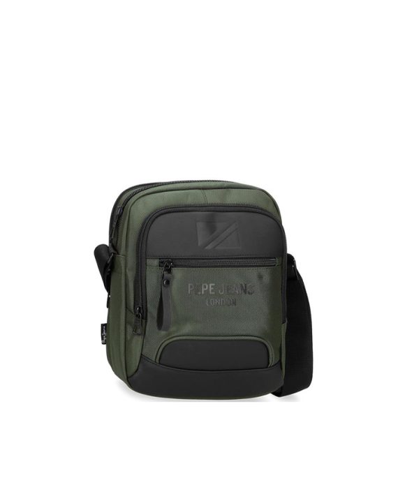 TORBA BROMLEY WIDE TAB GREEN Pepe Jeans