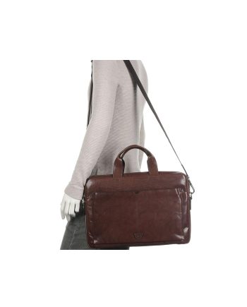 LAPTOP TORBA BRENTA PANDION 16" DARK BROWN Joop!