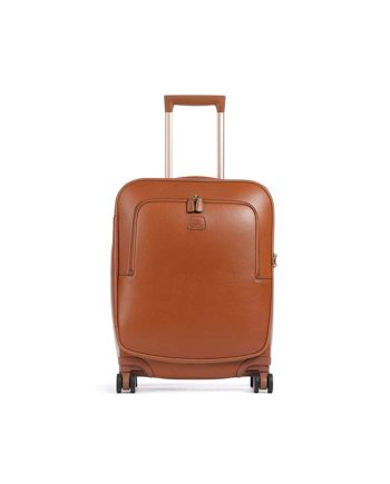 KOFER LIFE PELLE SMALL LEATHER BROWN TROLLEY Bric's