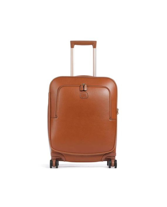 KOFER LIFE PELLE SMALL LEATHER BROWN TROLLEY Bric's