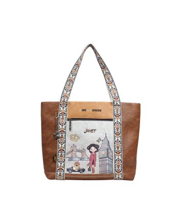 TORBA TOTE NBK LONDON JOURNEY BROWN Janet