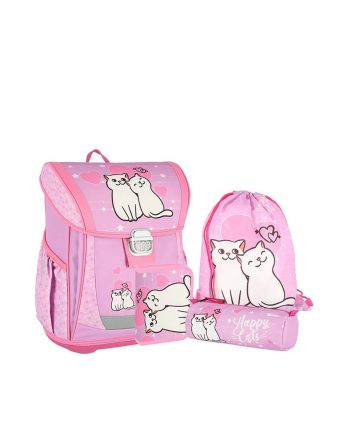 RANAC SET 4/1 PREMIUM HAPPYCAT KOPČA PINK Gatarić