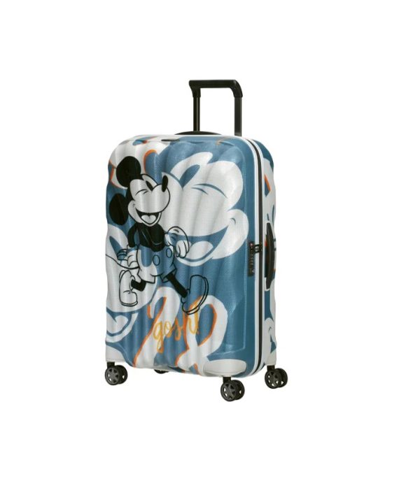 KOFER C-LITE-SPINNER MEDIUM 75/31 MICKEY ON GOSH BLUE TROLLEY Samsonite