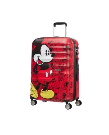 KOFER MICKEY COMICS CITY WAVEBREAKER DISNEY-SPIN.77/28 TSA RED TROLLEY American Tourister