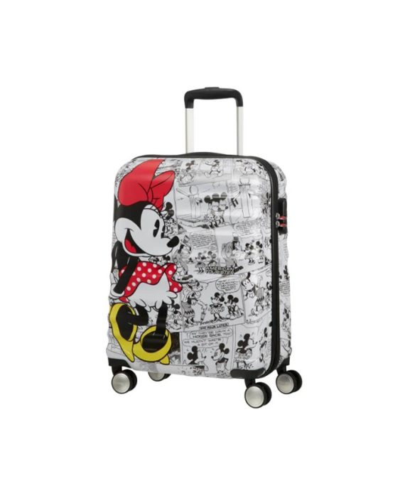 KOFER MINNIE COMICS CITY WAVEBREAKER DISNEY-SPIN.67/24 TSA WHITE TROLLEY American Tourister