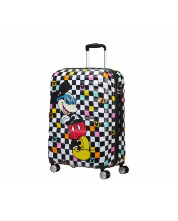 KOFER MICKEY CHECK CITY WAVEBREAKER DISNEY-SPIN.67/24 TSA BLACK TROLLEY American Tourister
