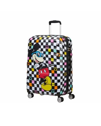 KOFER MICKEY CHECK CITY WAVEBREAKER DISNEY-SPIN.77/28 TSA BLACK TROLLEY American Tourister