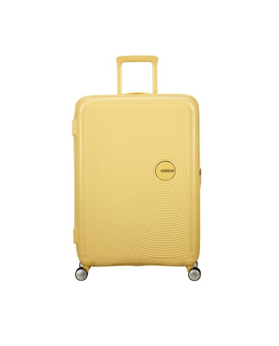 KOFER SOUNDBOX-SPINNER 77/28 TSA EXP PASTEL YELLOW TROLLEY American Tourister