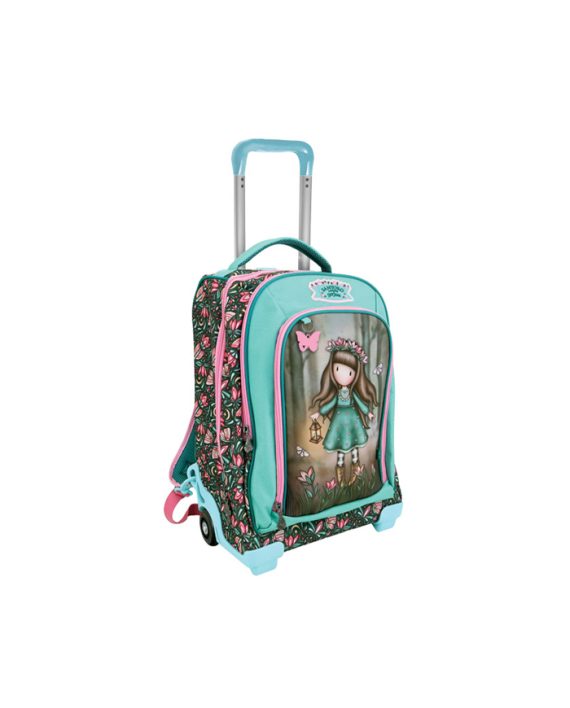 RANAC WOODLAND WILDFLOWER 3ZIPP GORJUSS BLUE TROLLEY Santoro