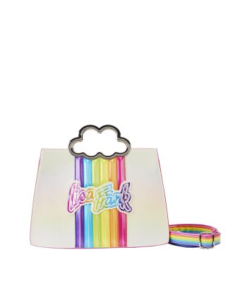 TORBA LISA FRANK RAINBOW CLOUD HANDLE CHAIN STRAPBODY WHITE Loungefly